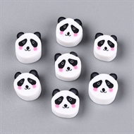 100 clayperler med panda ansigter